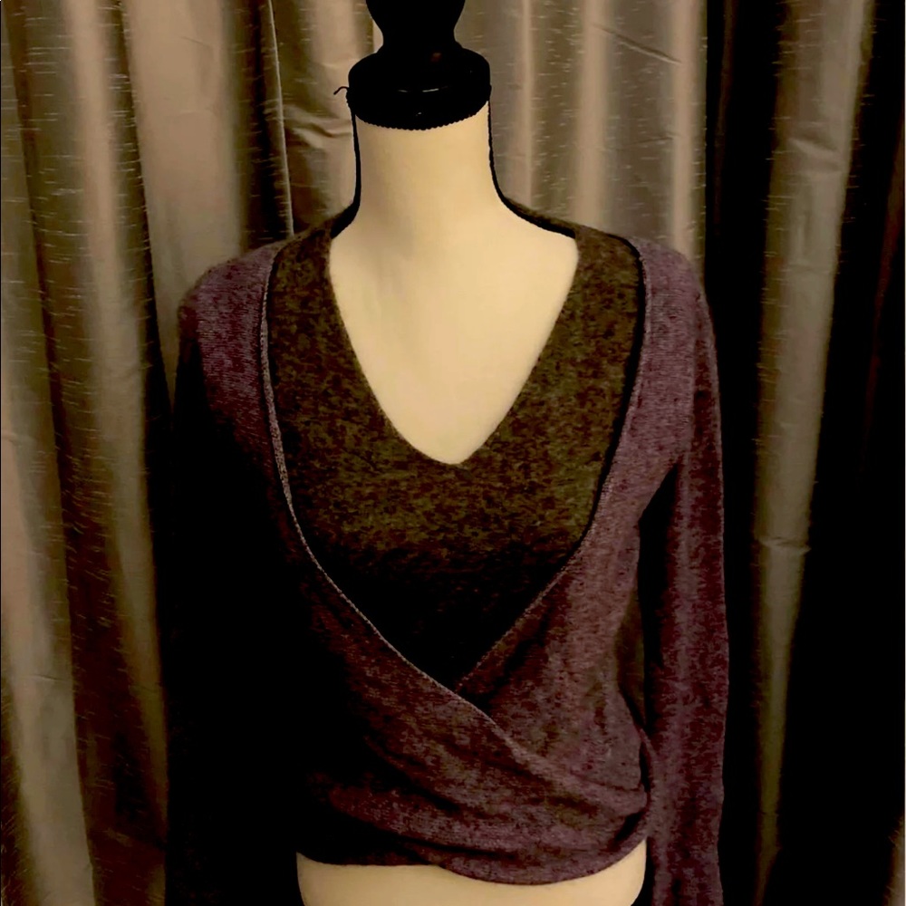 Purple and gray cashmere sweater size L